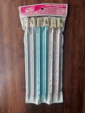 Susan Bates Silvalume Aluminum Single Point Knitting Needles 11 ~ 13 ~ 15  Set